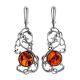 Wonderful Filigree Silver Drop Earrings With Cherry Amber The Tivoli, image 