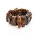 Cognac Amber Beaded Bracelet The Volcano, image 