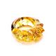 Handcrafted Carved Amber Band Ring The Magma, image 