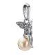 Silver Pendant With Cultured Pearl The Angel, image 