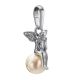 Silver Pendant With Cultured Pearl The Angel, image 