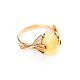 Oval Cut Amber Ring In Gold The Crocus, Ring Size: 8 / 18, image 