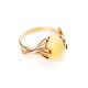 Oval Cut Amber Ring In Gold The Crocus, Ring Size: 8.5 / 18.5, image 