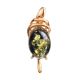 Golden Pendant With Bright Green Amber The Sigma, image 