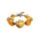 Raw Amber Bracelet With Brass Beads The Indonesia, image 