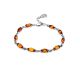 Link Amber Bracelet In Sterling Silver The Petal, image 