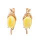 Luminous Amber Earrings In Gold The Sigma, image 