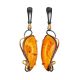 Handmade Amber Earrings In Gold-Plated Silver The Rialto, image 