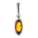 Sterling Silver Pendant With Cognac Amber The Amaranth, image 