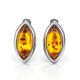 Cognac Amber Earrings In Sterling Silver The Amaranth, image 