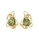 Floral Amber Earrings In Gold-Plated Silver The Daisy, image 