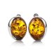 Lovely Amber Earrings In Sterling Silver The Suite, image 
