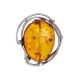 Handcrafted Amber Brooch In Sterling Silver The Rialto, image 