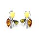 Bold Multicolor Amber Earrings In Sterling Silver The Verbena, image 