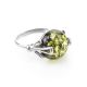 Bright Green Amber Ring In Sterling Silver The Lucia, Ring Size: 13 / 22, image 