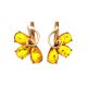 Luminous Amber Earrings In Gold-Plated Silver The Dandelion, image 