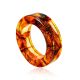 Cognac Amber Band Ring The Magma, image 