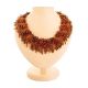 Cherry Amber Necklace With Brown Glass Beads The Fable, image 