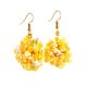 Braided Drop Earrings With Honey Amber And Glass Beads The Fable, image 