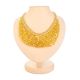 Handcrafted Amber Necklace With Yellow Glass Beads The Fable, image 