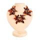 Cherry Amber Floral Necklace The Primula, image 