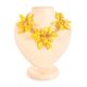 Opulent Amber Floral Necklace The Primula, image 