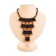 Handcrafted Cherry Amber Necklace With Glass Beads The Fable, image 