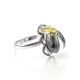 Green Amber Ring In Sterling Silver Ring The Scarab, Ring Size: 9.5 / 19.5, image 