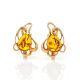 Floral Amber Earrings In Gold-Plated Silver The Daisy, image 