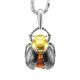 Egyptian Amber Pendant In Sterling Silver The Scarab, image 