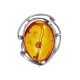 Handcrafted Amber Brooch In Sterling Silver The Rialto, image 