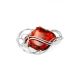 Bold Cognac Amber Brooch In Sterling Silver The Rialto, image 