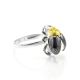 Cherry Amber Ring In Sterling Silver The Scarab, Ring Size: 11 / 20.5, image 