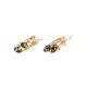 Green Amber Earrings In Gold With Crystals The Verbena, image , picture 4