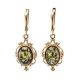 Drop Amber Earrings In Gold-Plated Silver The Carmen, image 