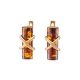 Amber Earrings In Gold The Scandinavia, image , picture 4
