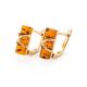Amber Earrings In Gold The Scandinavia, image , picture 5