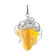 Handmade Amber Pendant In Sterling Silver the Dew ​, image 