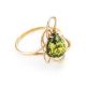 Flower Amber Ring In Gold The Daisy, Ring Size: 7 / 17.5, image 