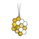 Honeycomb Amber Pendant In Sterling Silver The Bee, image 