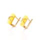 Cylindrical Cut Amber Earrings In Gold The Scandinavia, image 