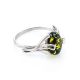 Adorable Sterling Silver Ring With Green Amber The Crocus, Ring Size: 12 / 21.5, image 