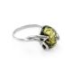 Sterling Silver Ring With Green Amber The Palermo, Ring Size: 12 / 21.5, image 