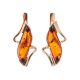 Gold-Plated Amber Earrings The Vesta, image 