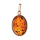 Drop Amber Pendant In Gold-Plated Silver The Goji, image 