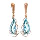 Gold-Plated Drop Earrings With Synthetic Topazes The Serenade, image 