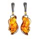 Drop Gold-Plated Amber Earrings The Rialto, image 