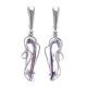 Synthetic Amethyst Dangle Earrings In Silver The Serenade, image 