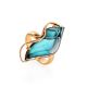 Gold-Plated Adjustable Cocktail Ring With Synthetic Topaz The Serenade, Ring Size: Adjustable, image 
