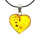 Cognac Amber Heart Pendant The Declaration, image 